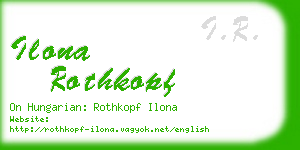 ilona rothkopf business card